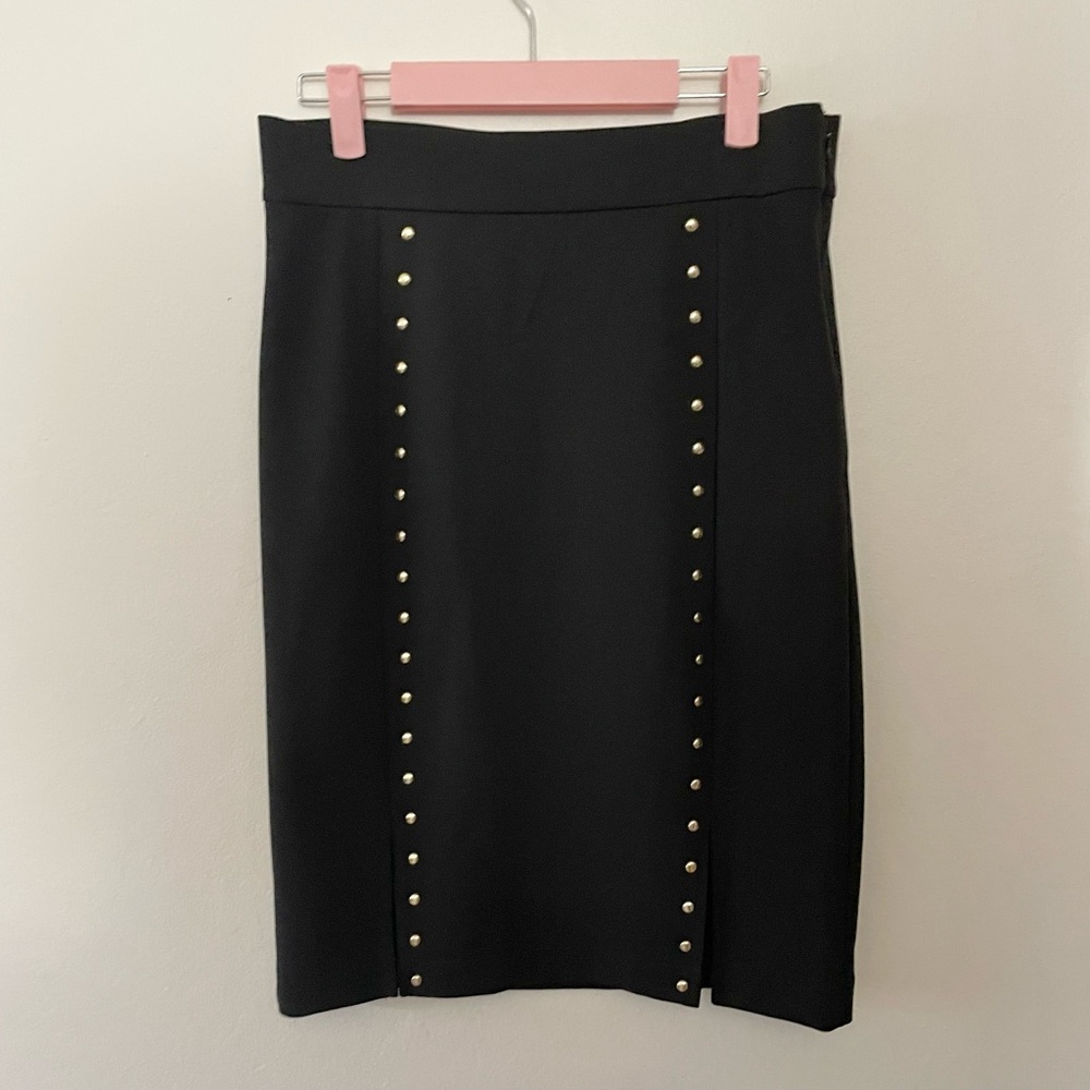 NWT Michael Kors Black Studded Pencil Skirt